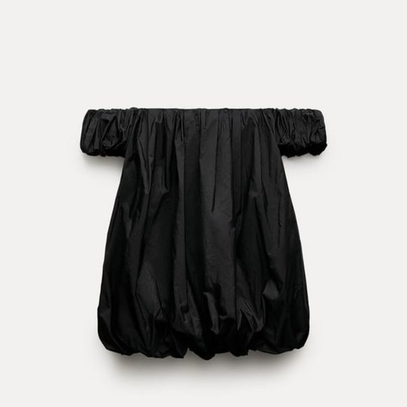 ZARA VOLUMINOUS TAFFETA DRESS ZW COLLECTION BLACK | 9374/652 330/018 - Picture 4 of 6